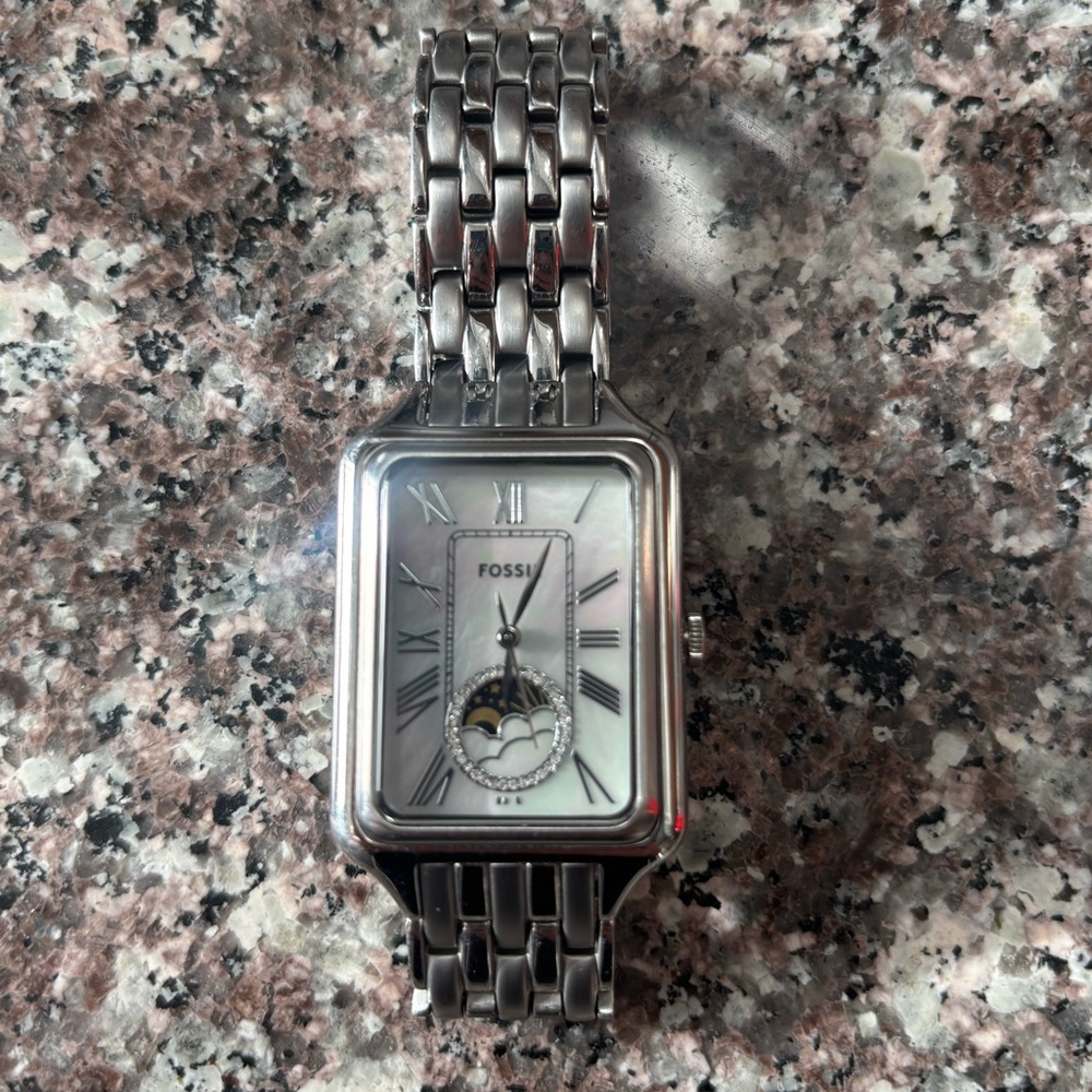 Fossil Raquel Sun Moon Mother of Pearl Quartz Watch - Picture 12 of 12